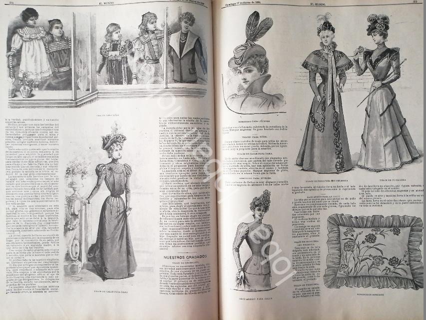 GACETA ANTIGUA. " PAGINAS DE LA MODA " 1898 /11 - Image 2