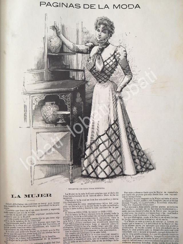 GACETA ANTIGUA. " PAGINAS DE LA MODA " 1898 /14 - Image 2