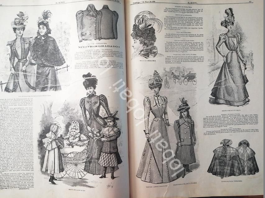 GACETA ANTIGUA. " PAGINAS DE LA MODA " 1898 /14