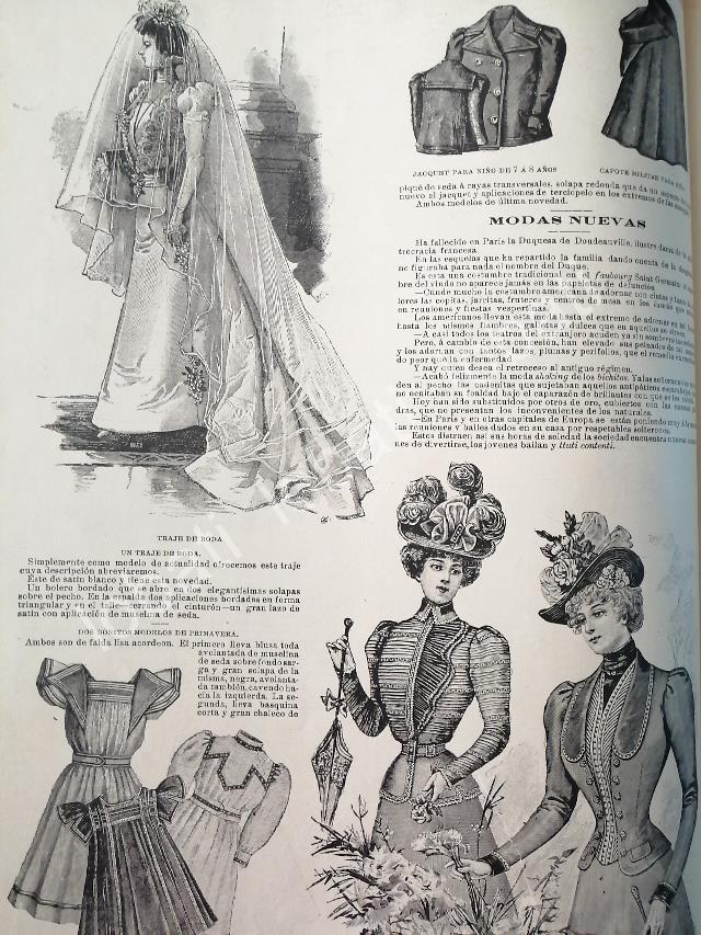 GACETA ANTIGUA. " PAGINAS DE LA MODA " 1898 /14 - Image 4