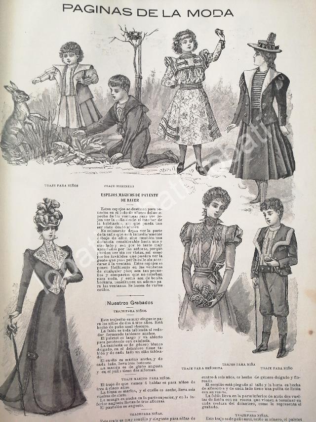 GACETA ANTIGUA. " PAGINAS DE LA MODA " 1898 /15 - Image 2
