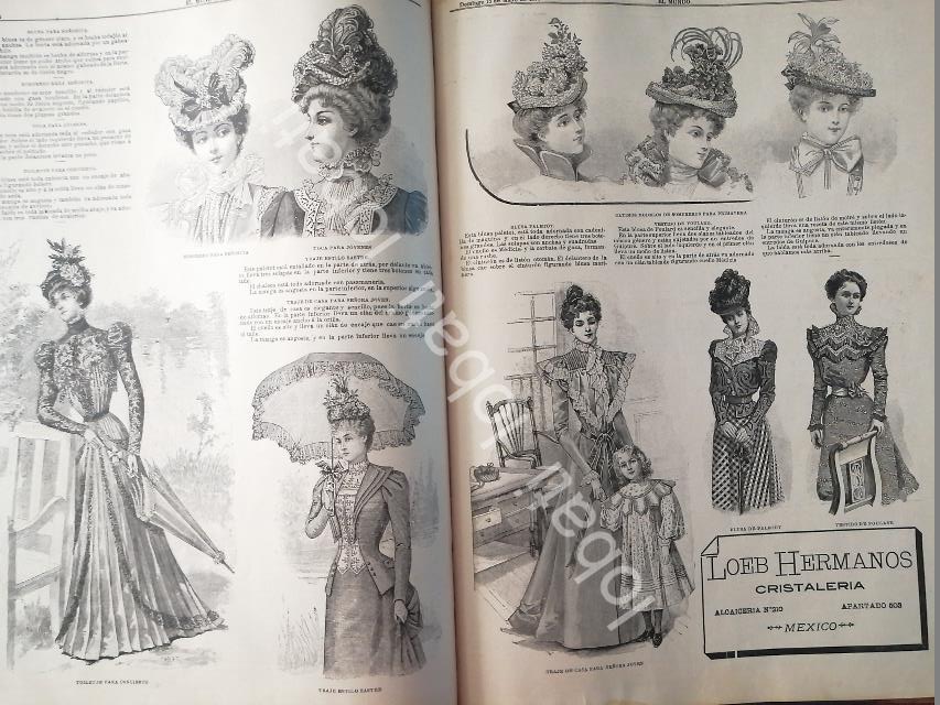 GACETA ANTIGUA. " PAGINAS DE LA MODA " 1898 /16 - Image 2