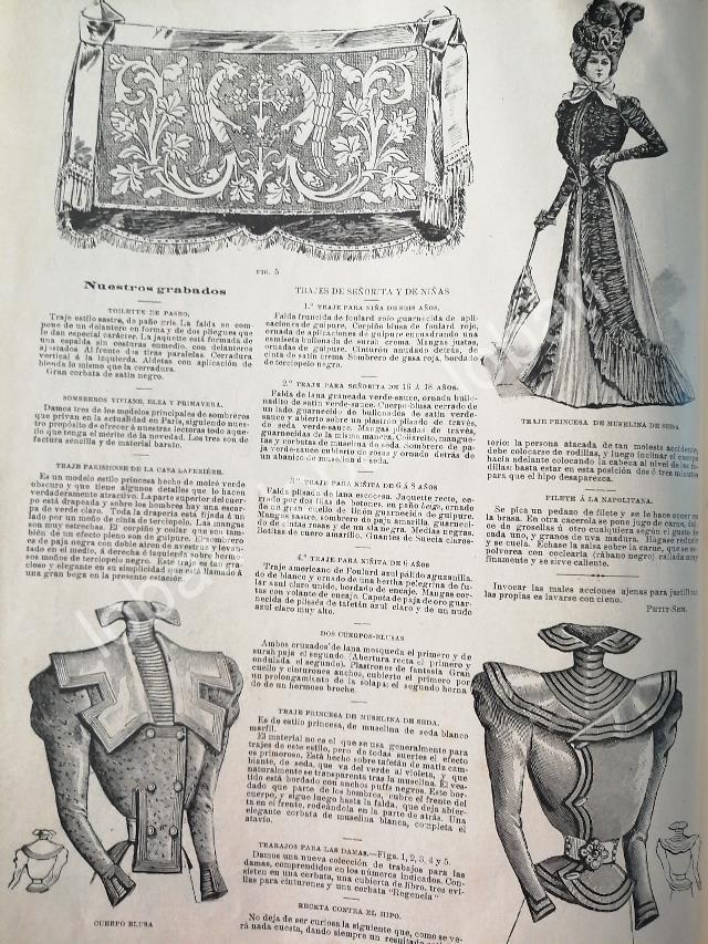 GACETA ANTIGUA. " PAGINAS DE LA MODA " 1898 /20 - Image 4