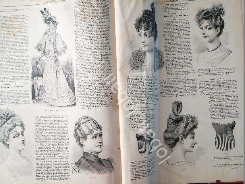 GACETA ANTIGUA. " PAGINAS DE LA MODA " 1898 /21 - Image 2