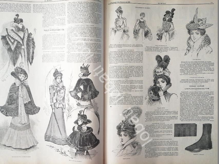 GACETA ANTIGUA PAGINAS DE LA MODA 1898 /4 - Image 3
