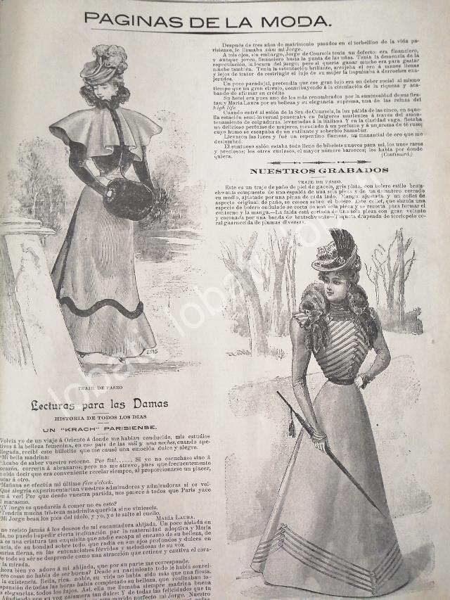 GACETA ANTIGUA 1898 PAGINAS DE LA MODA /5 - Image 2