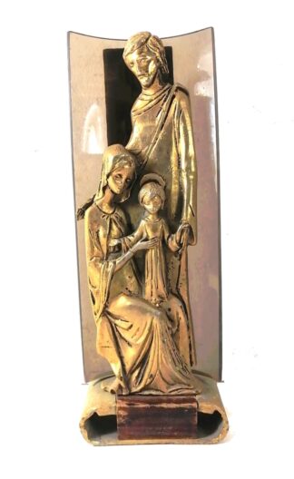 Figura religiosa antigua, Años 50s, la sagrada Familia. 15 Cms