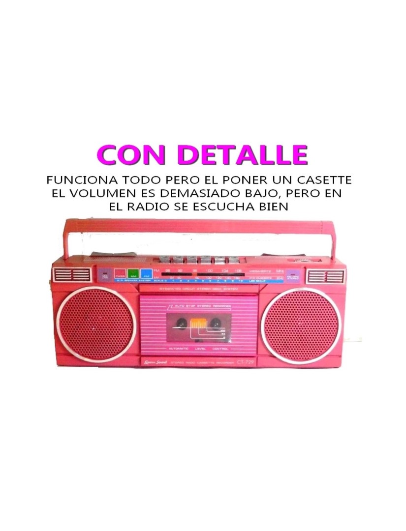 RADIO GRABADORA RETRO. LENOX AÑOS 80s CON DETALLE