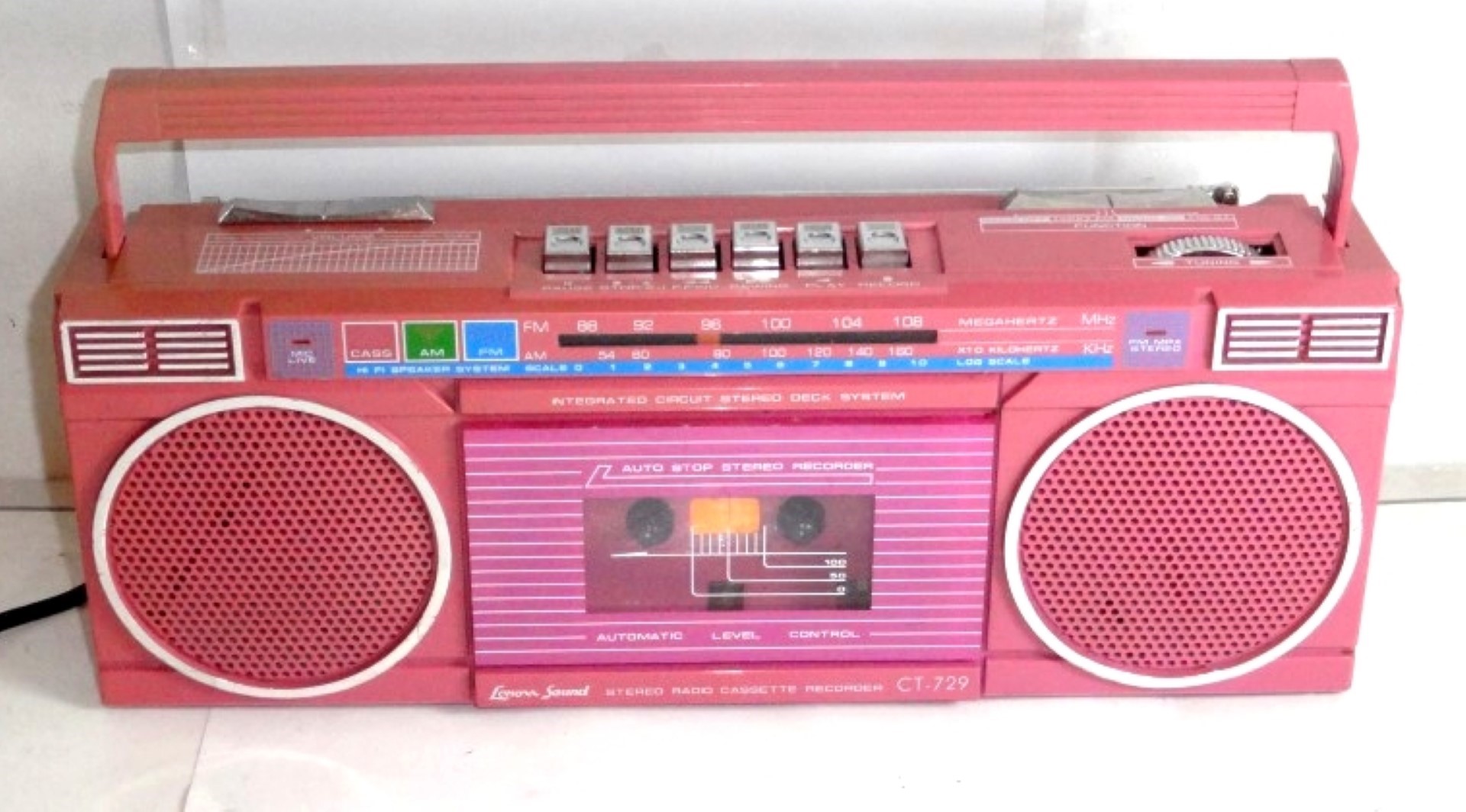 RADIO GRABADORA RETRO. LENOX AÑOS 80s CON DETALLE - Image 3