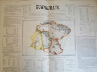MAPA ANTIGUO DE GUANAJUATO 1858. EDICION FACSIMILAR DE 1953 GARCIA CUBAS