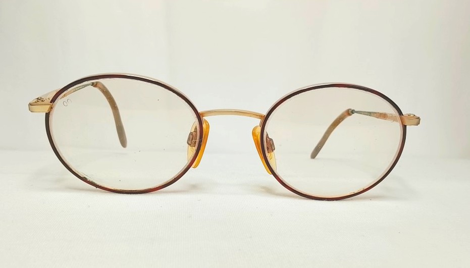 Genuinas gafas retro. Hudson, Titanio. 1990s Z87 Amber .Marron, Caballero,