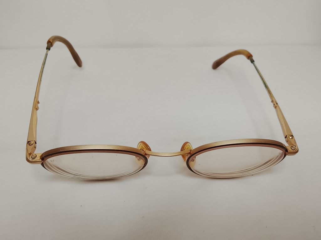 Genuinas gafas retro. Hudson, Titanio. 1990s Z87 Amber .Marron, Caballero, - Image 3