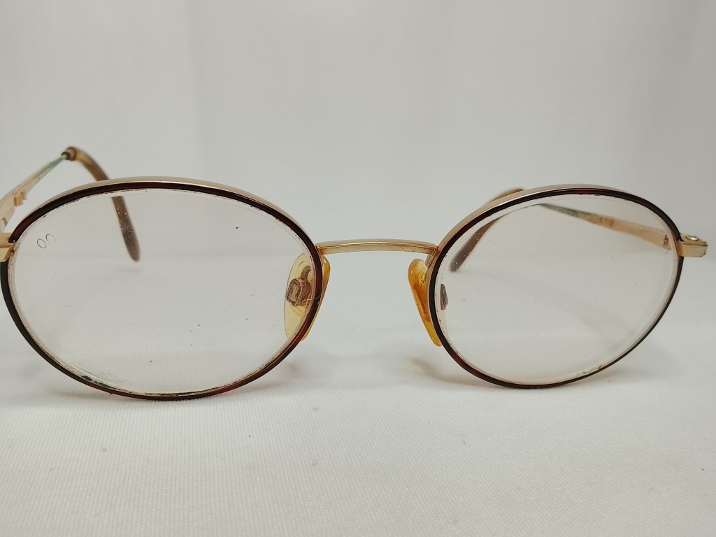 Genuinas gafas retro. Hudson, Titanio. 1990s Z87 Amber .Marron, Caballero, - Image 4