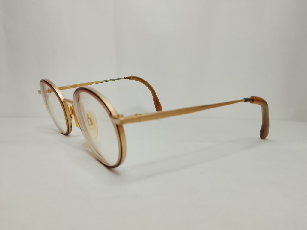 Genuinas gafas retro. Hudson, Titanio. 1990s Z87 Amber .Marron, Caballero, - Image 5