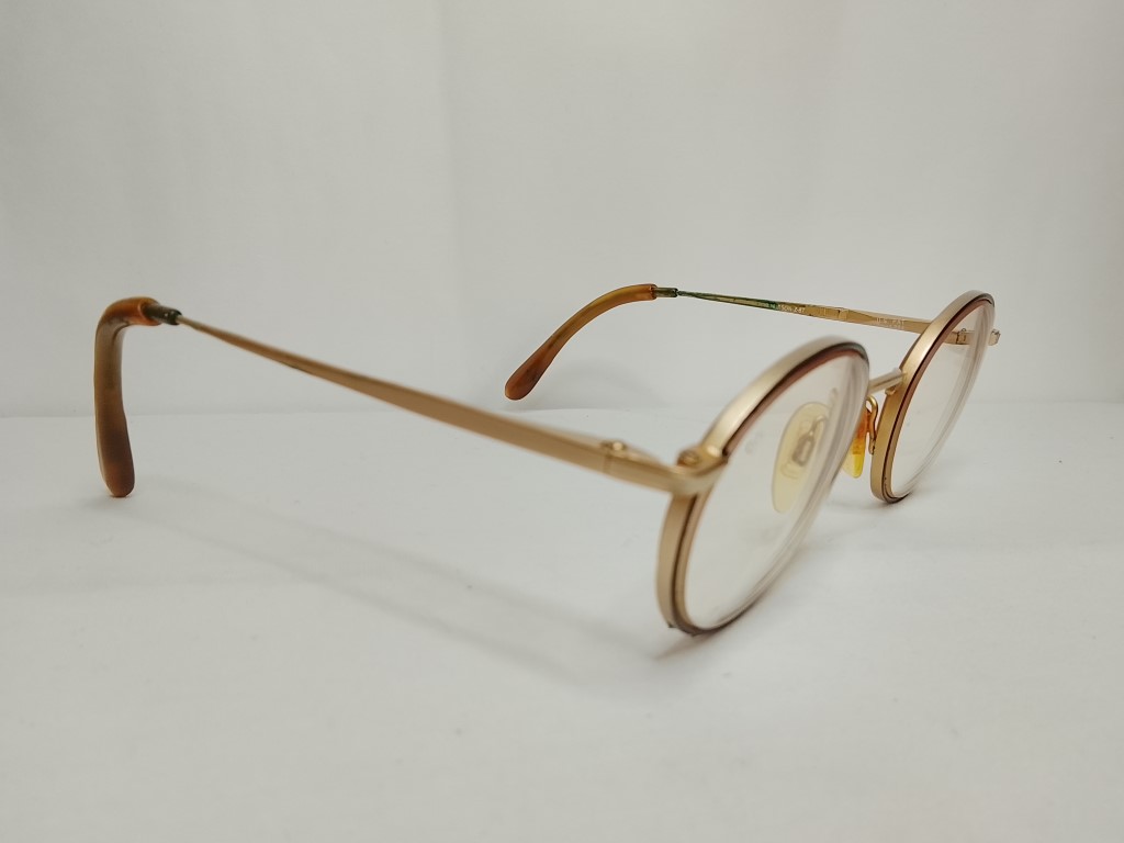 Genuinas gafas retro. Hudson, Titanio. 1990s Z87 Amber .Marron, Caballero, - Image 6
