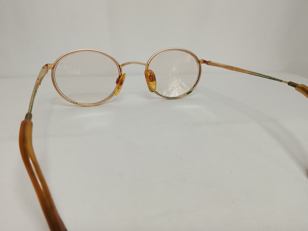 Genuinas gafas retro. Hudson, Titanio. 1990s Z87 Amber .Marron, Caballero, - Image 8