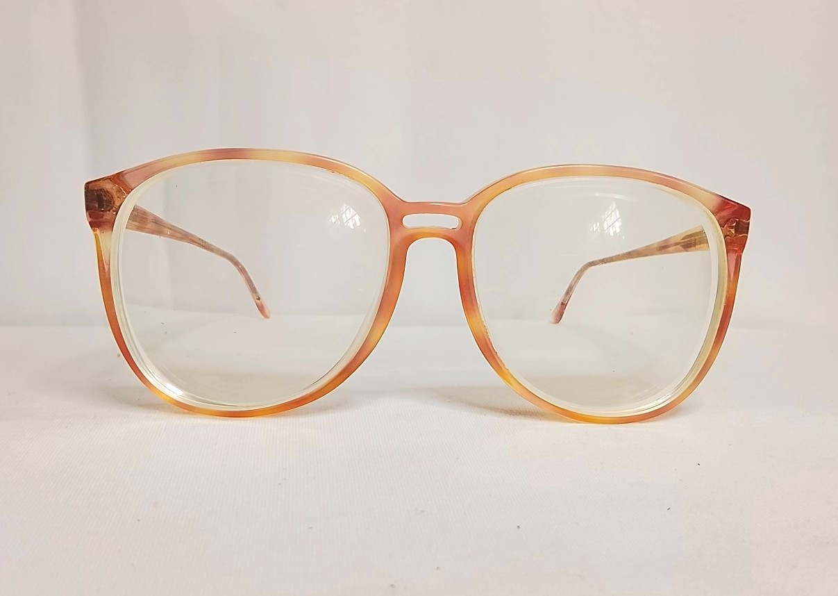 Genuinas gafas antiguas. C. R&R , 1970s Dama /marron / Raro