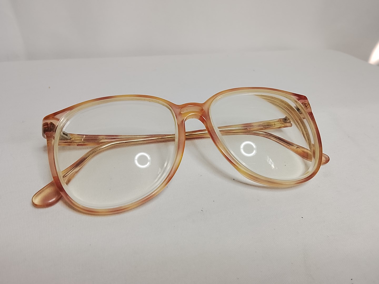 Genuinas gafas antiguas. C. R&R , 1970s Dama /marron / Raro - Image 9