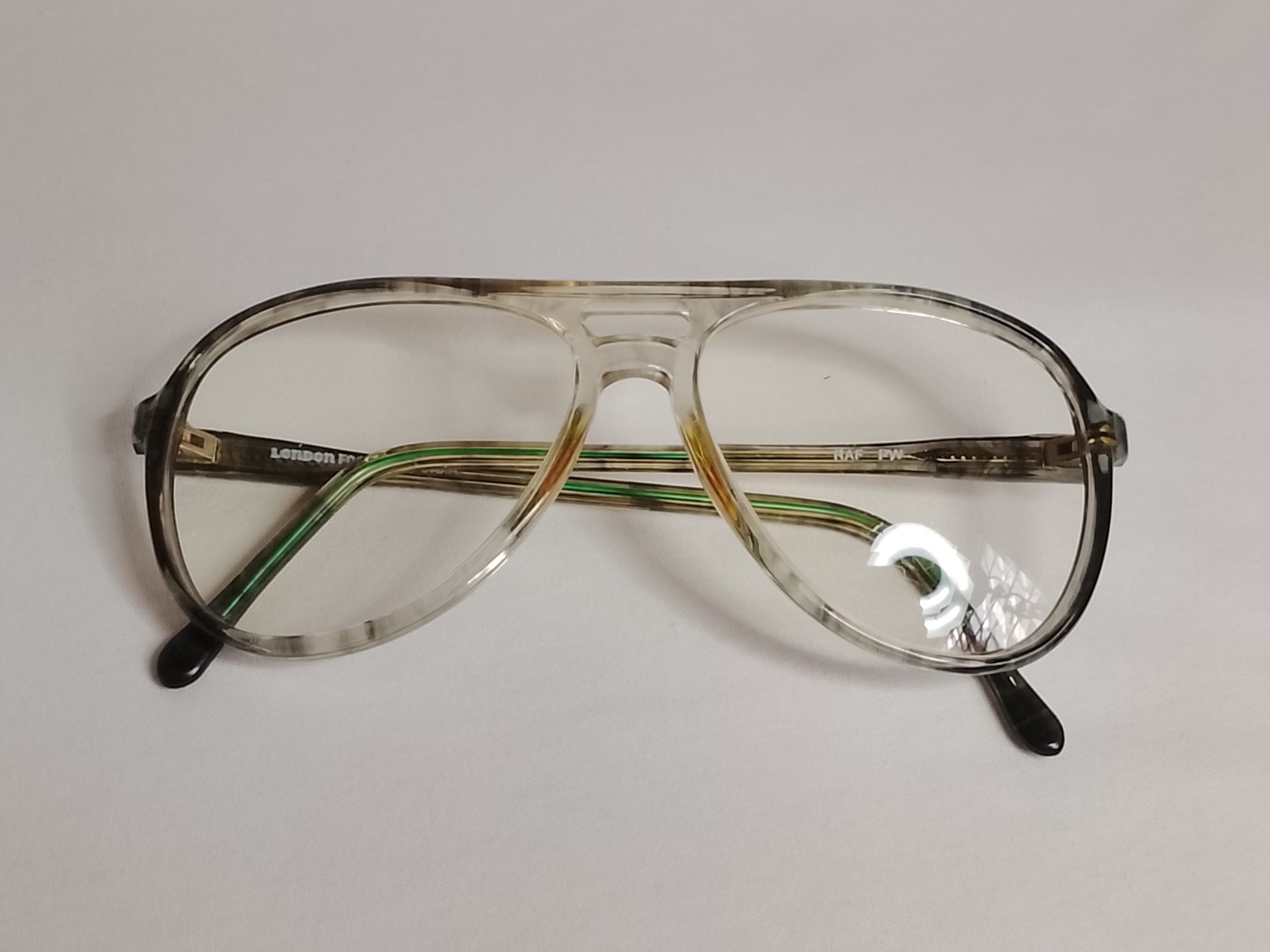 Autenticas Gafas vintage. London Fog Años 70s / Verde transl N55 - Image 9