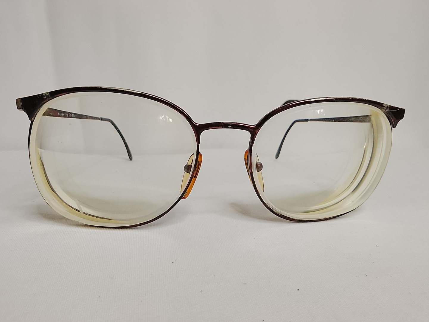 Genuinas gafas retro. Maurice St. Michel. 1980s. Italia. Caballero /Marron - Image 3