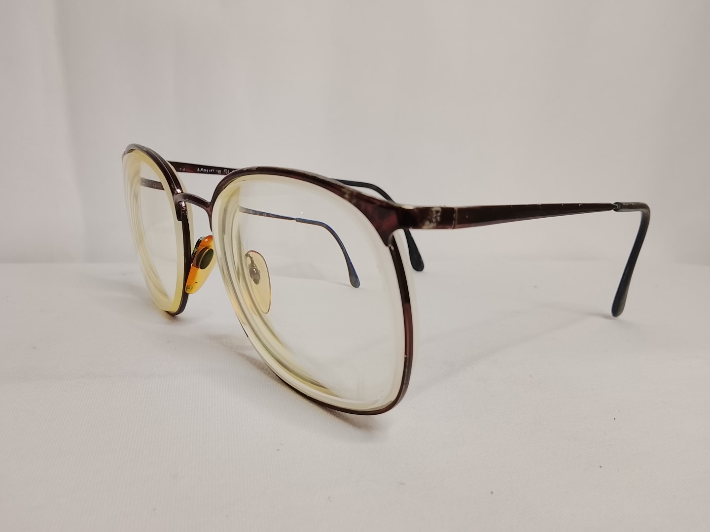 Genuinas gafas retro. Maurice St. Michel. 1980s. Italia. Caballero /Marron - Image 6