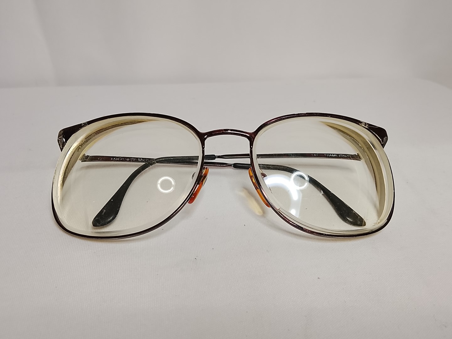 Genuinas gafas retro. Maurice St. Michel. 1980s. Italia. Caballero /Marron - Image 8