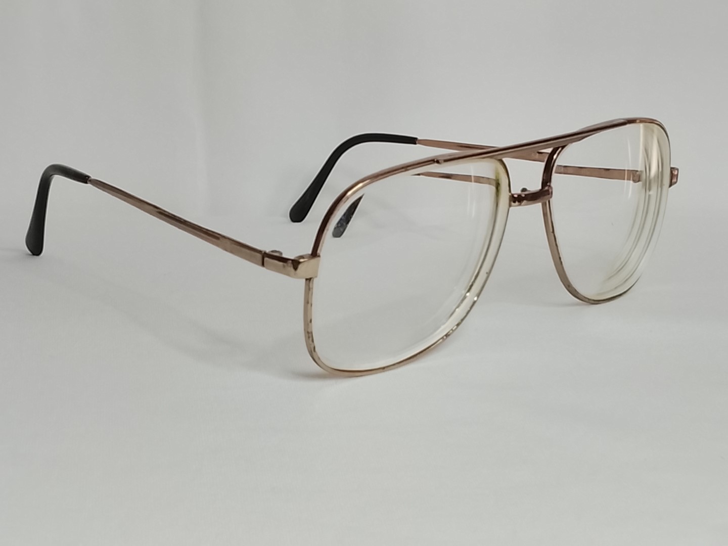 Autenticas Gafas vintage. Raycroft, Metro Años 60s aviador / Negro N54 - Image 6