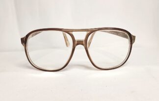 Genuinas gafas retro. Silver Dollar Eric, 1970s Marron, Caballero /raro