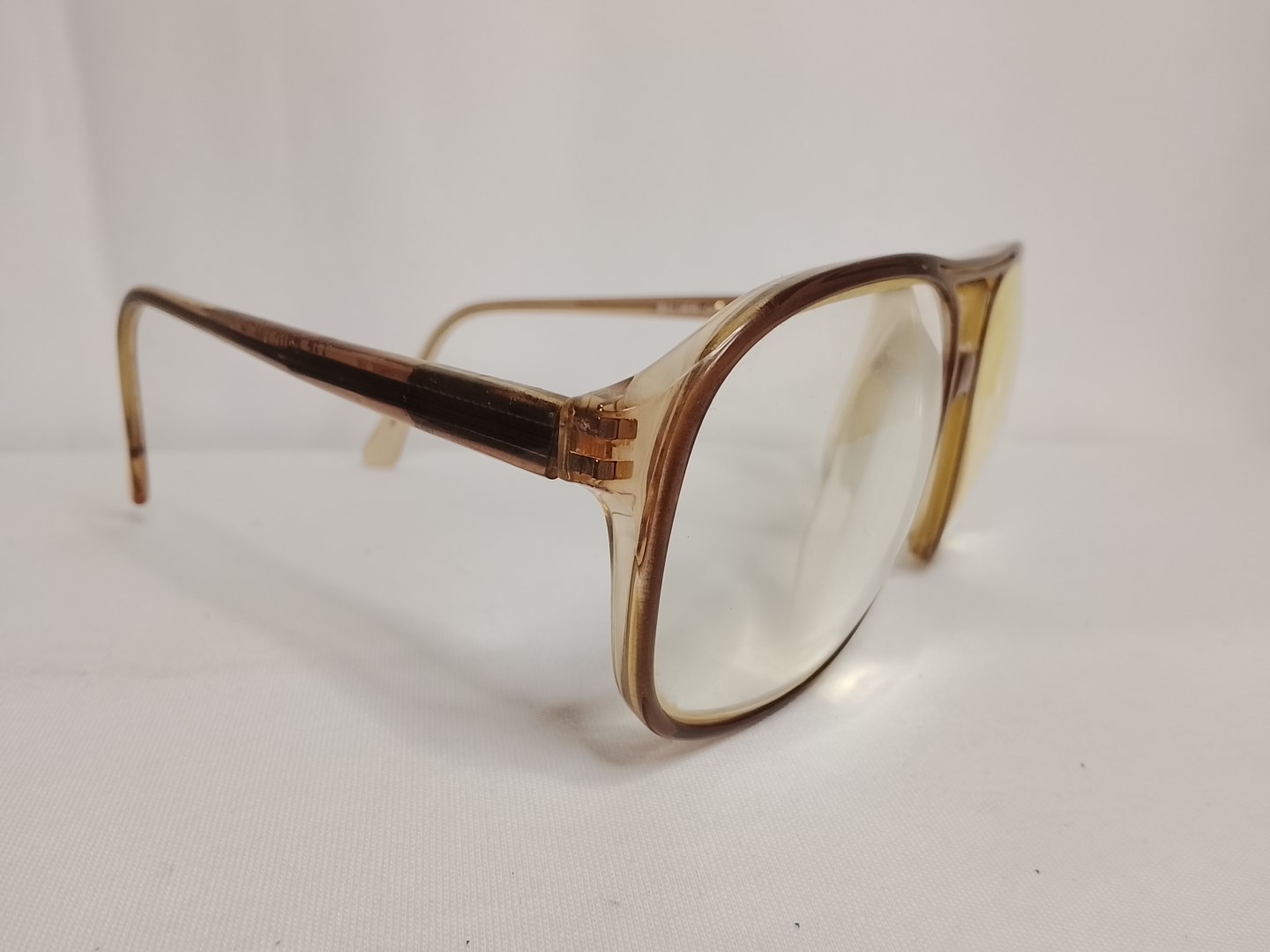 Genuinas gafas retro. Silver Dollar Eric, 1970s Marron, Caballero /raro - Image 5