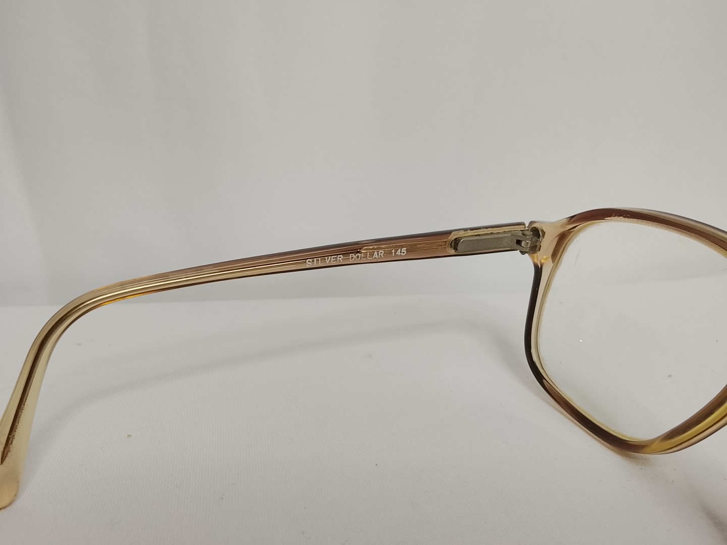 Genuinas gafas retro. Silver Dollar Eric, 1970s Marron, Caballero /raro - Image 8