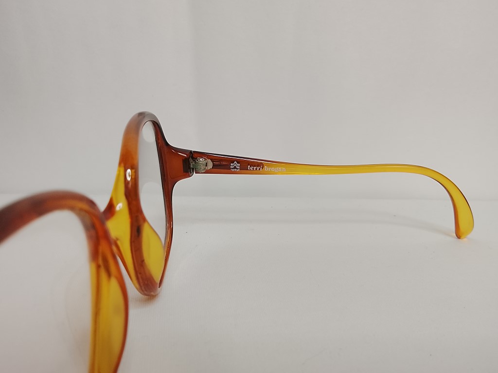 Genuinas gafas retro. Terri Brogan 8715 1970s Caballero, Marron - Image 7