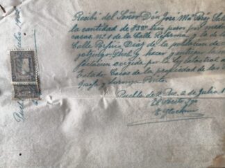 DOCUMENTO ANTIGUO 1932 RECIBO DE RENTA CON TIMBRE FISCAL