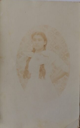 FOTOGRAFIA ANTIGUA, 1900-1910 SEÑORITA CON TRENZAS