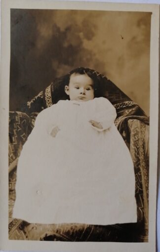 FOTOGRAFIA ANTIGUA, 1900-1910 BEBE EN ROPON