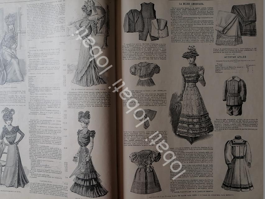 GACETA ANTIGUA 1898. " PAGINAS DE LA MODA " /26 - Image 2
