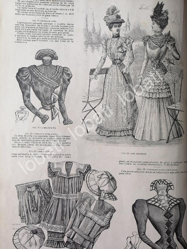 GACETA ANTIGUA 1898. " PAGINAS DE LA MODA " /27 - Image 3