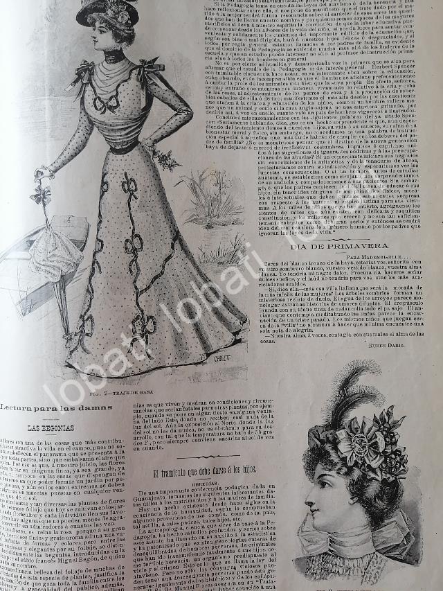 GACETA ANTIGUA 1898. " PAGINAS DE LA MODA " /30 - Image 2