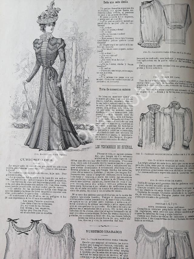 GACETA ANTIGUA 1898. " PAGINAS DE LA MODA " /30 - Image 3