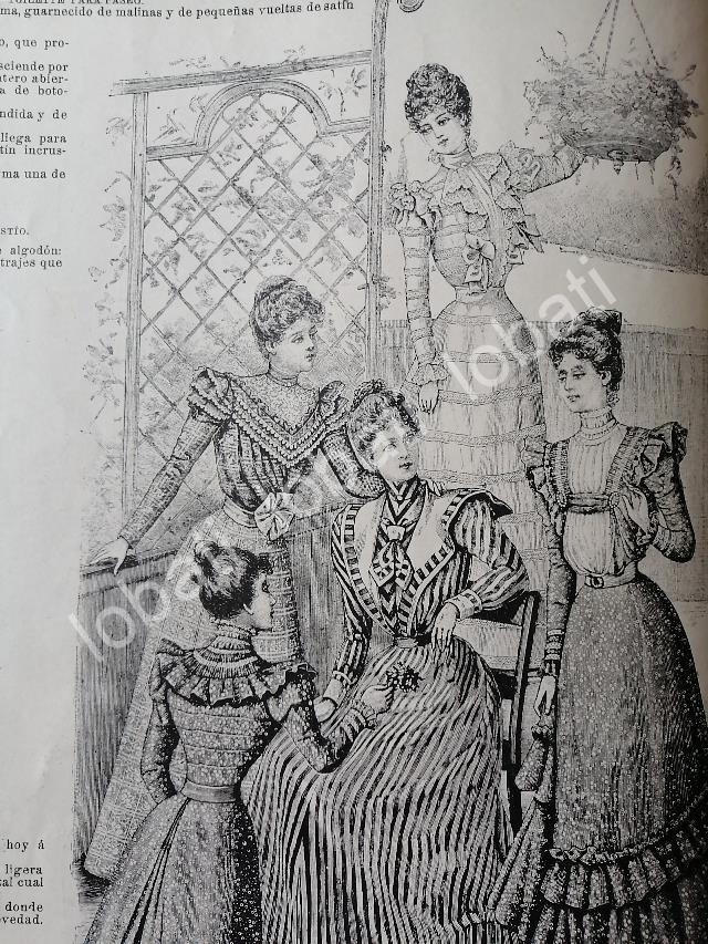 GACETA ANTIGUA 1898. " PAGINAS DE LA MODA " /32 - Image 4