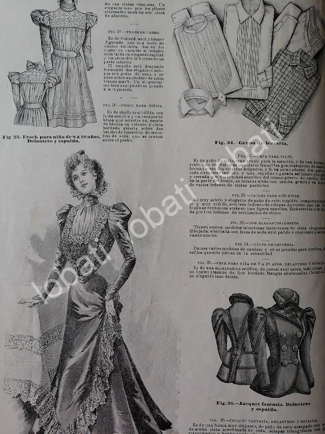 GACETA ANTIGUA 1898. " PAGINAS DE LA MODA " /34 - Image 3