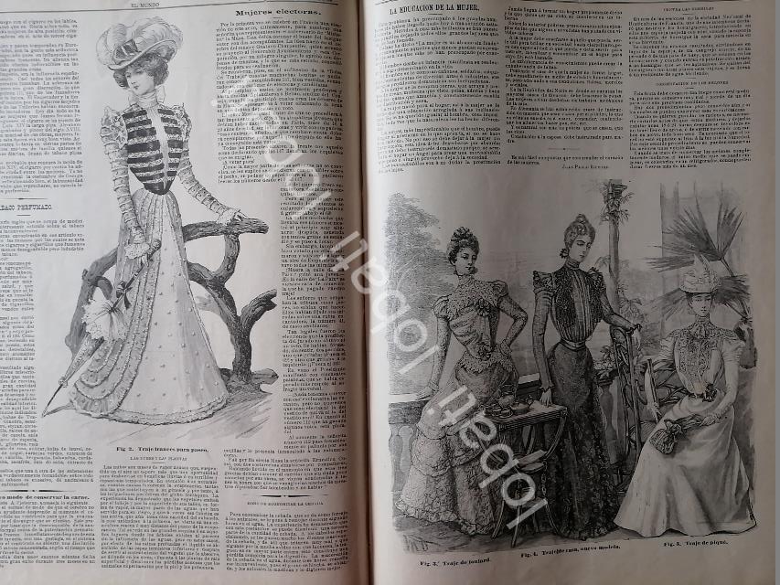 GACETA ANTIGUA 1898. " PAGINAS DE LA MODA " /35 - Image 2