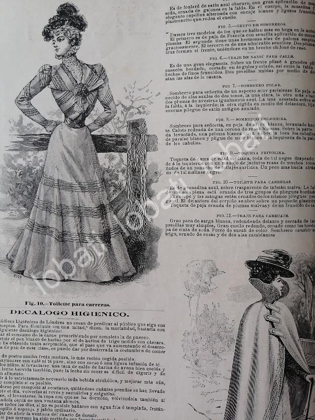 GACETA ANTIGUA 1898. " PAGINAS DE LA MODA " /36 - Image 4