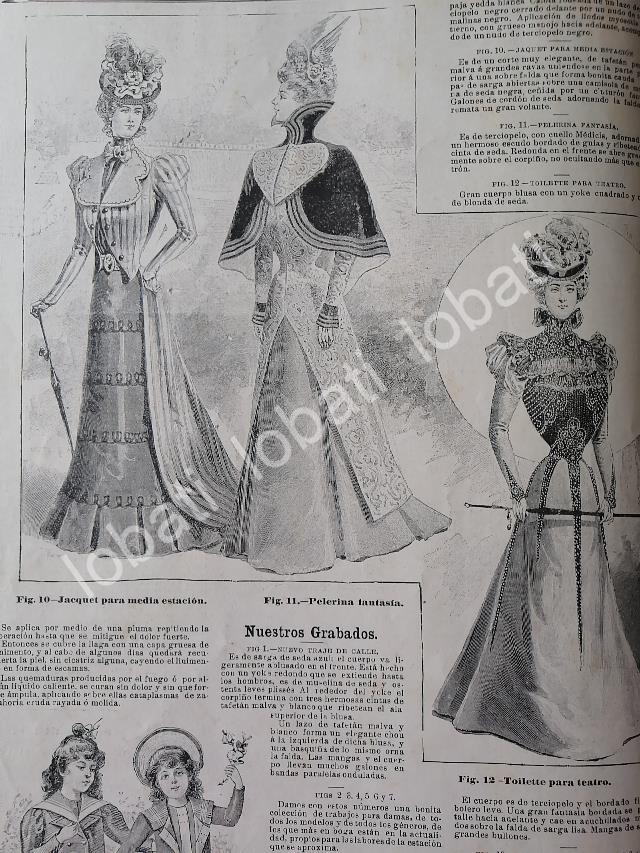 GACETA ANTIGUA 1898. " PAGINAS DE LA MODA " /37 - Image 4