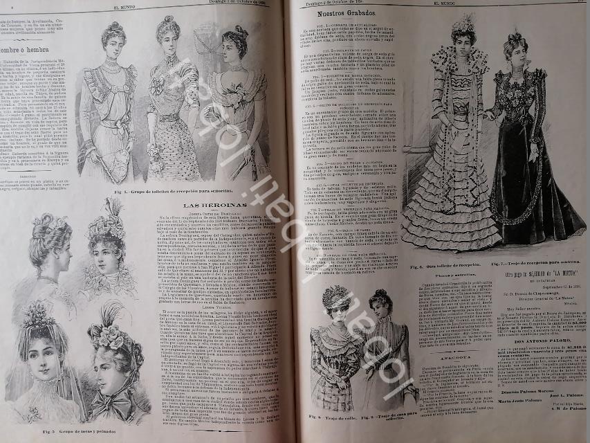 GACETA ANTIGUA 1898. " PAGINAS DE LA MODA " /38 - Image 2