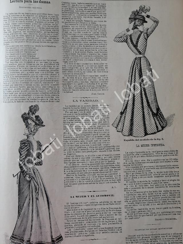 GACETA ANTIGUA 1898. " PAGINAS DE LA MODA " /39 - Image 2