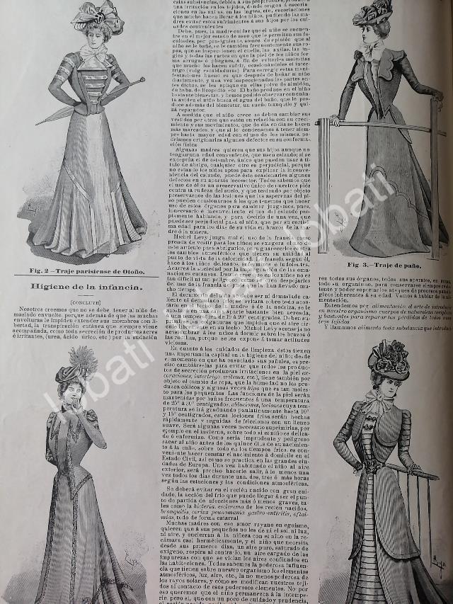 GACETA ANTIGUA 1898. " PAGINAS DE LA MODA " /40 - Image 3