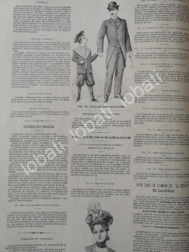 GACETA ANTIGUA DE MODAS 1898. " PAGINAS DE LA MODA " /45 - Image 3