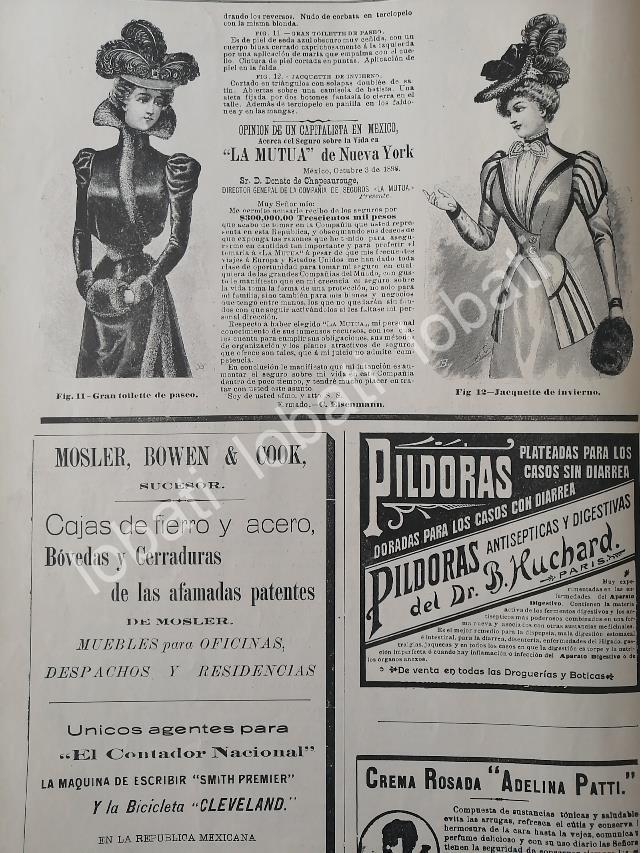 GACETA ANTIGUA DE MODAS 1898. " PAGINAS DE LA MODA " /46 - Image 3