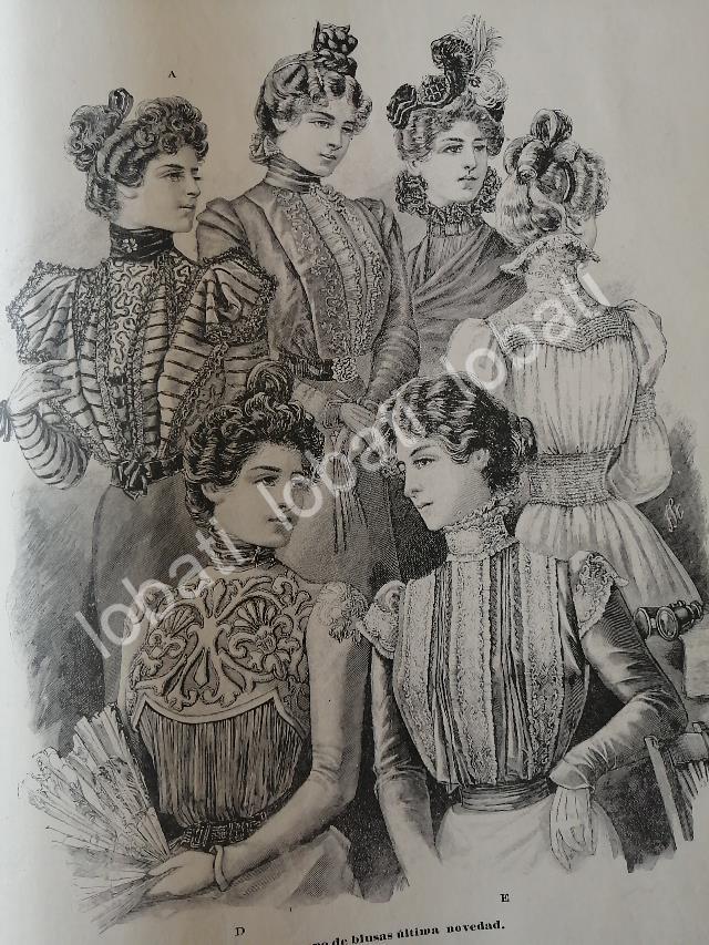 GACETA ANTIGUA DE MODAS 1898. " PAGINAS DE LA MODA " /48 - Image 3