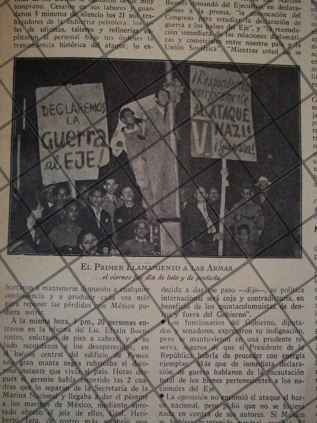REVISTA ANTIGUA MEXICO DECLARARA GUERRA A ALEMANIA 1942 - Image 3